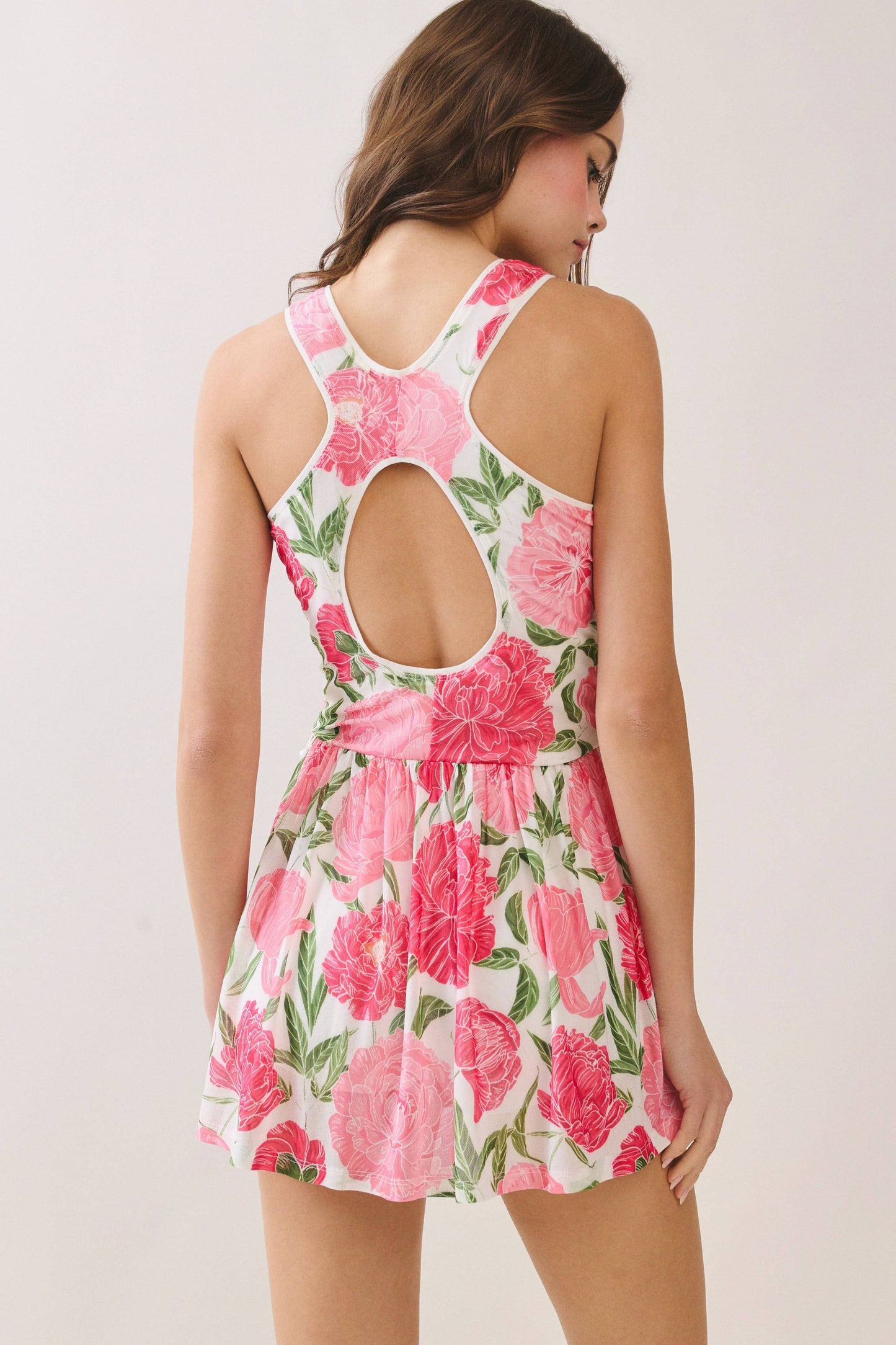 🌸 Floral Racerback Athletic Dress