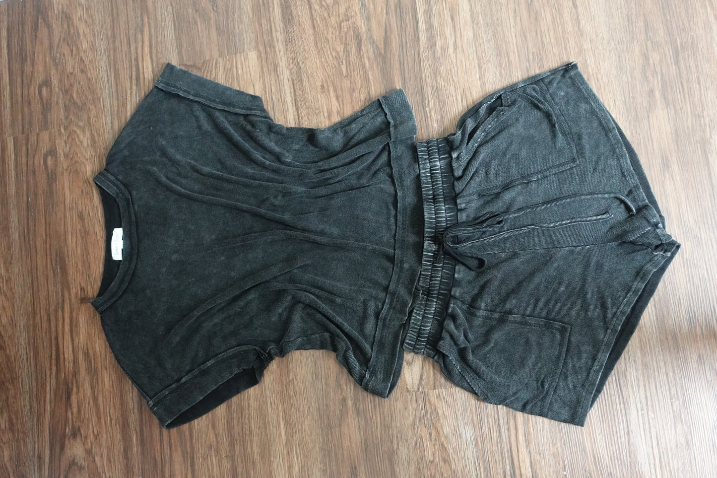 ◈ Ribbed Matching Set in Black
