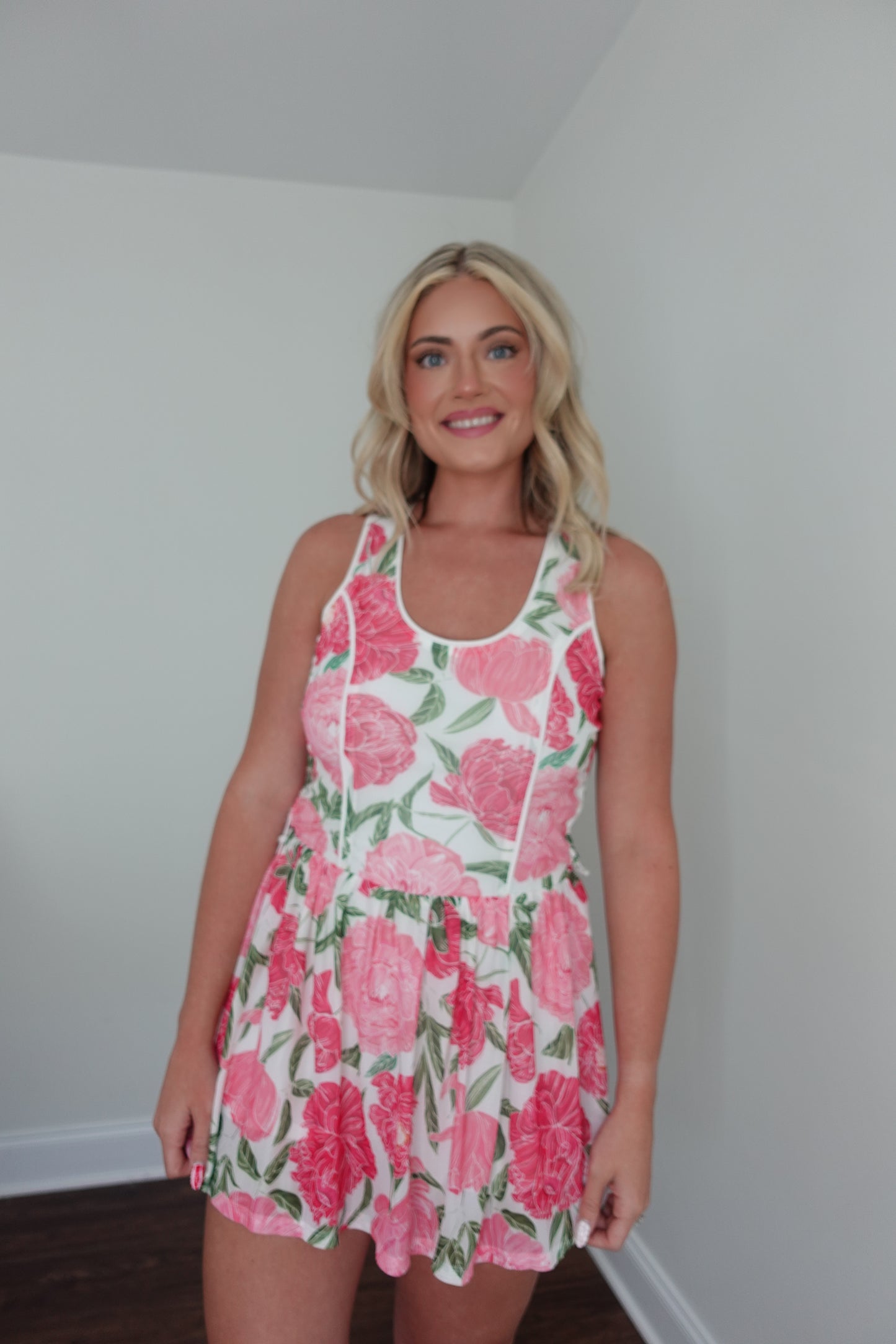 🌸 Floral Racerback Athletic Dress