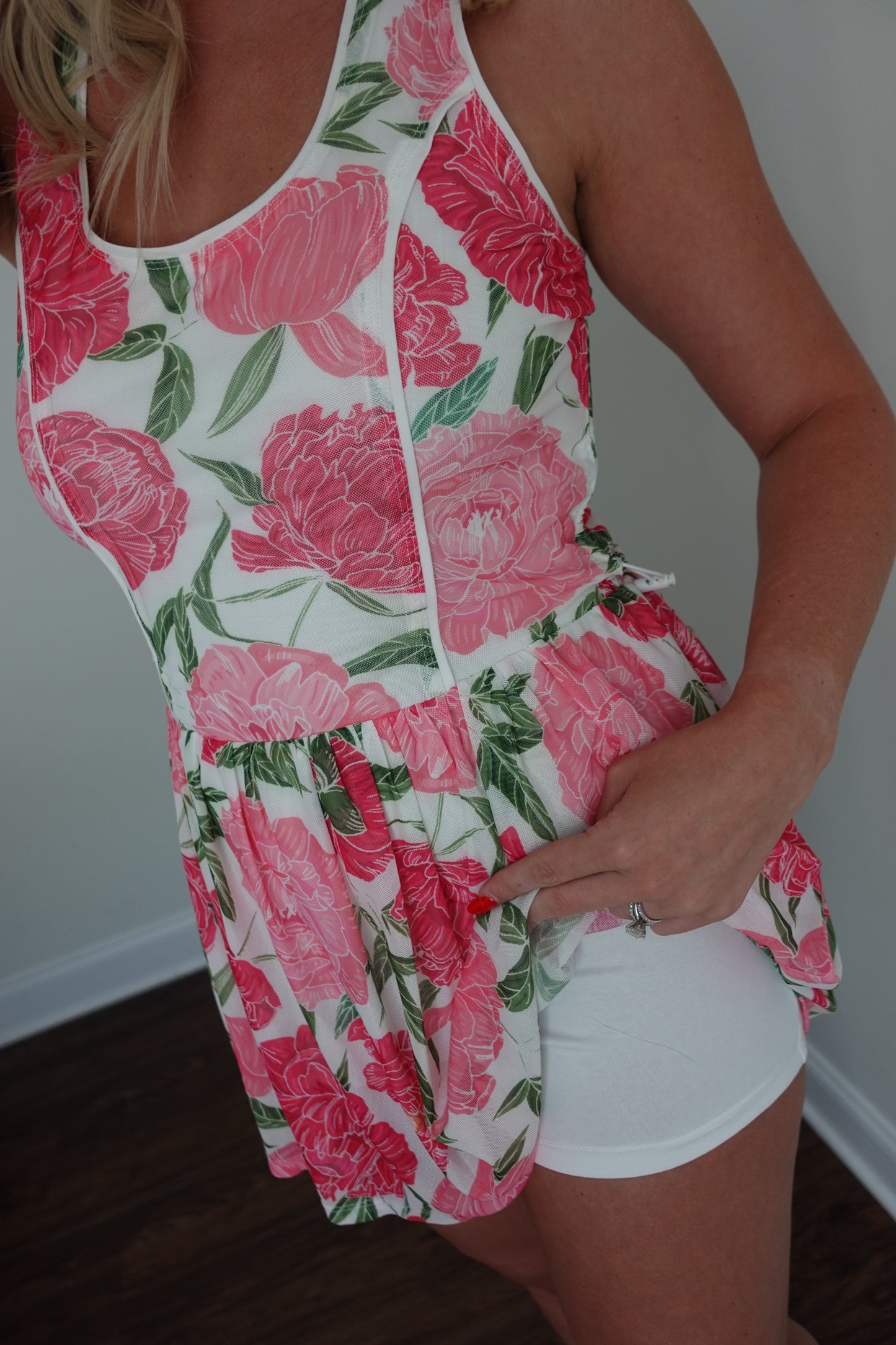 🌸 Floral Racerback Athletic Dress