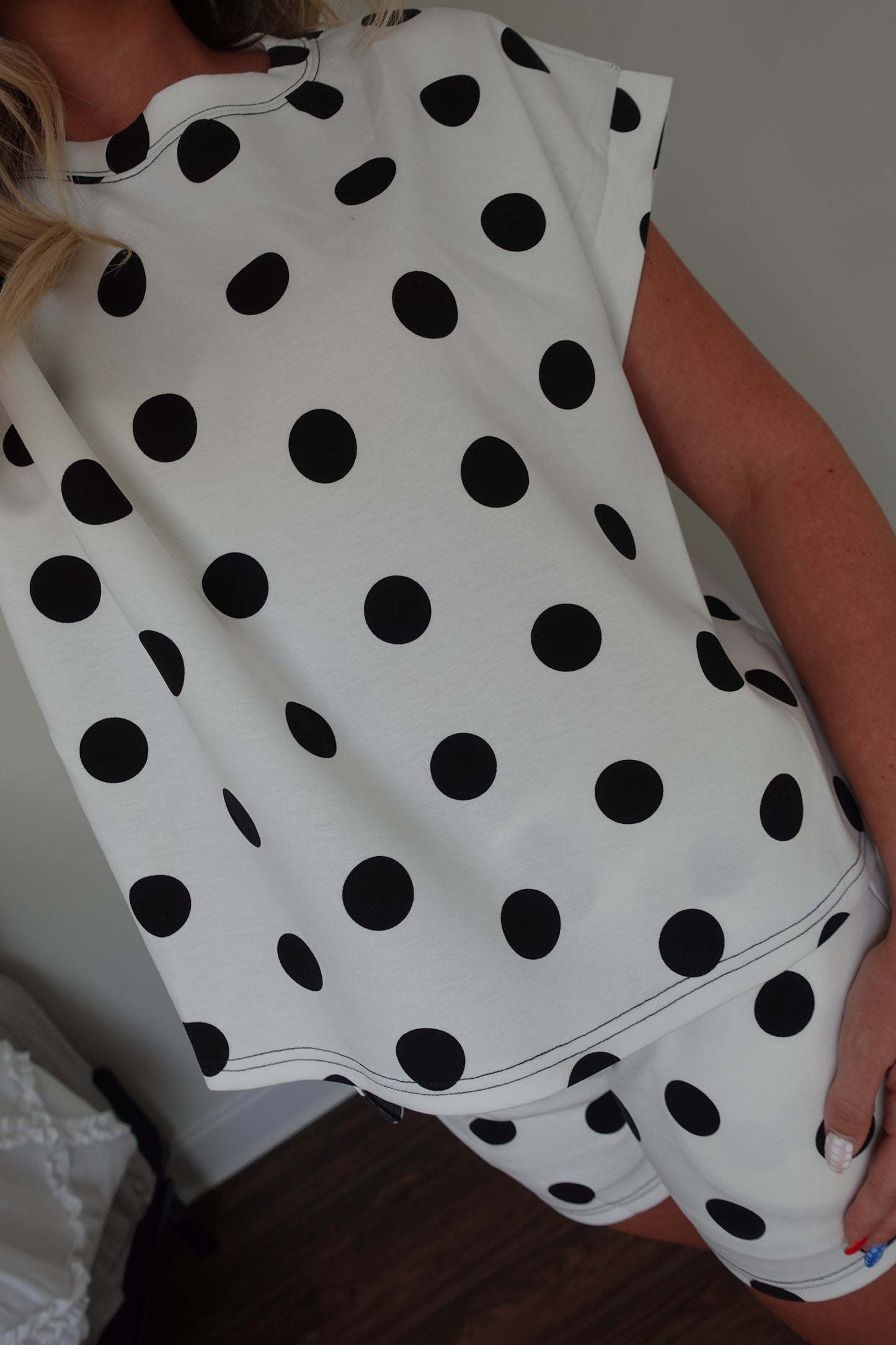 🖤 Polka Dot Scuba Set in Black & White