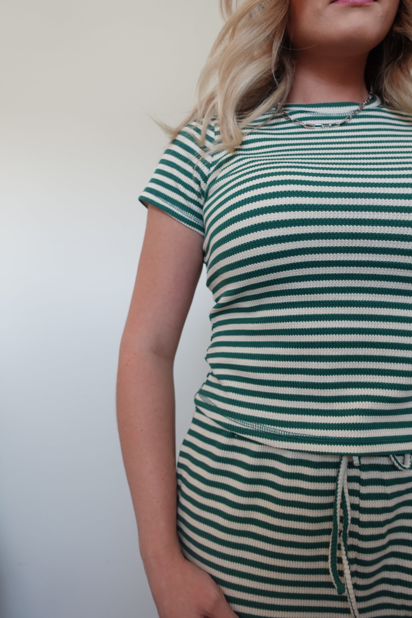 💚 Ribbed Green Matching Set