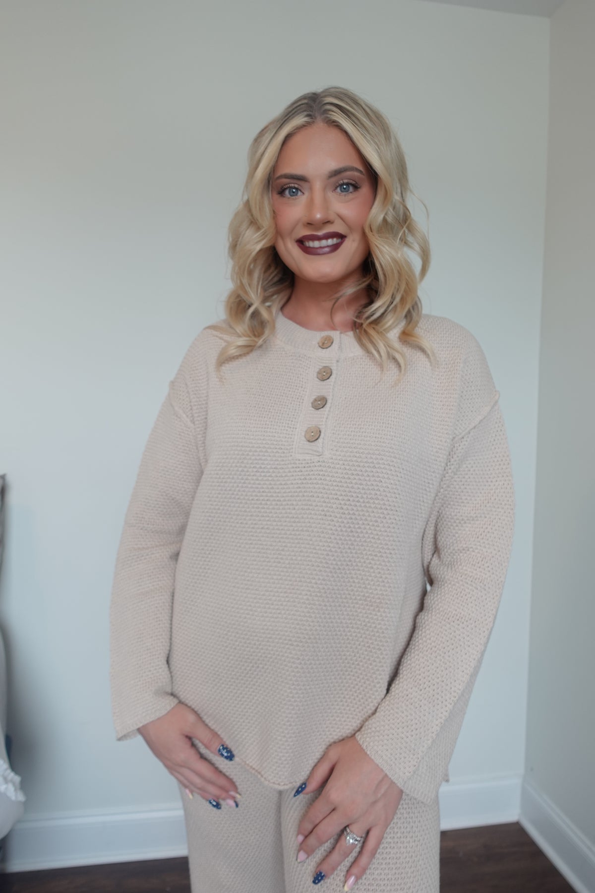 Waffle Knit Matching Set