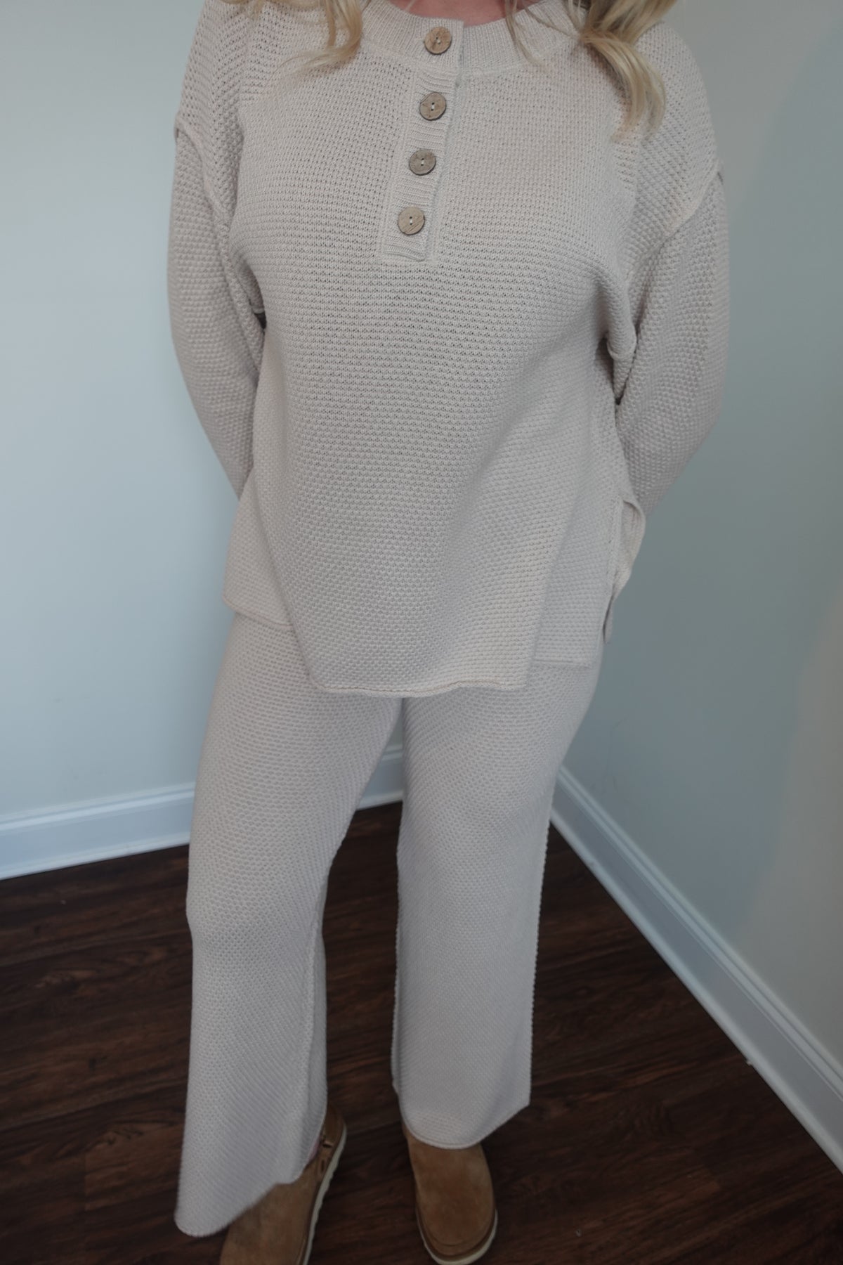 Waffle Knit Matching Set