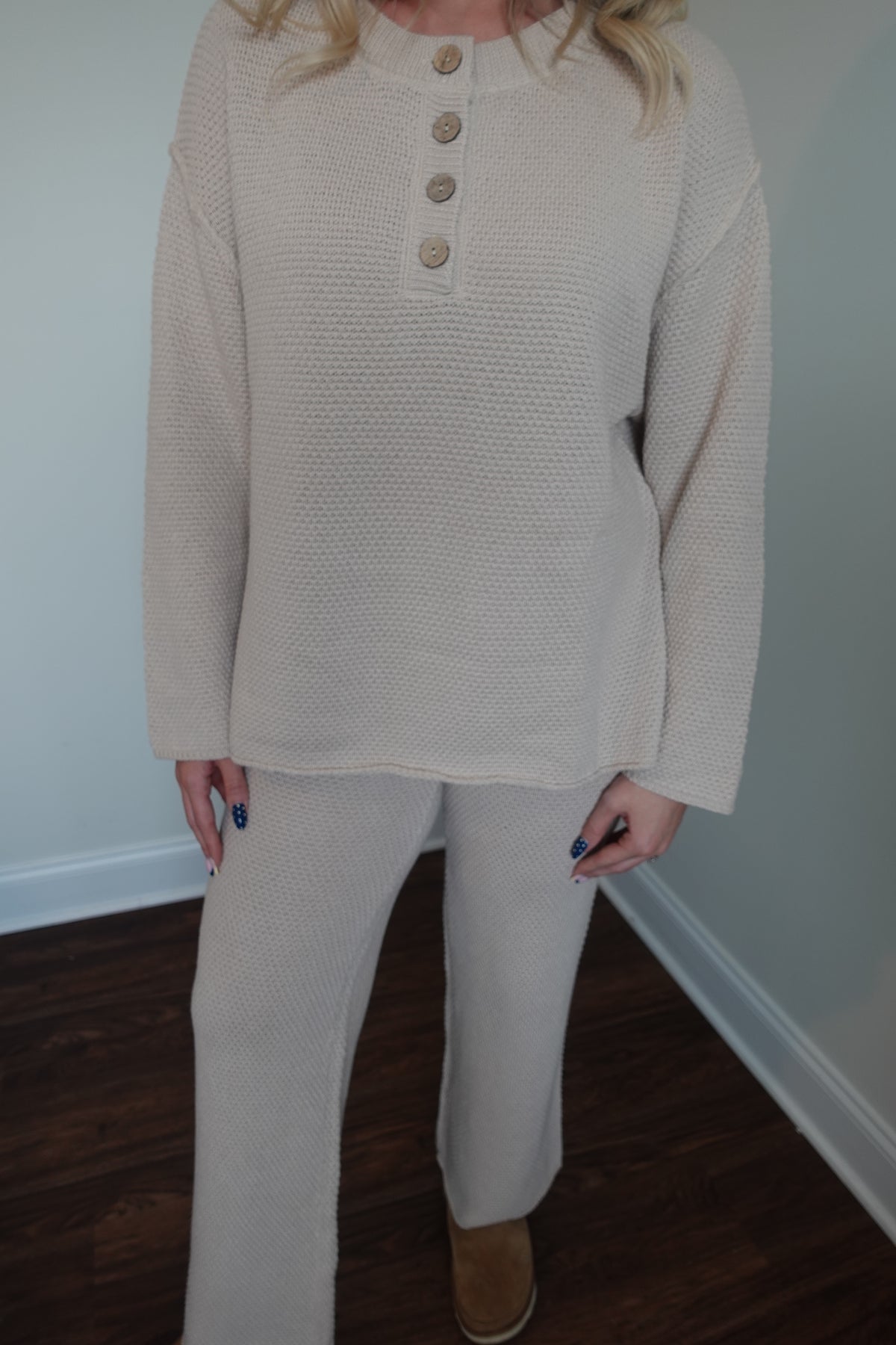 Waffle Knit Matching Set