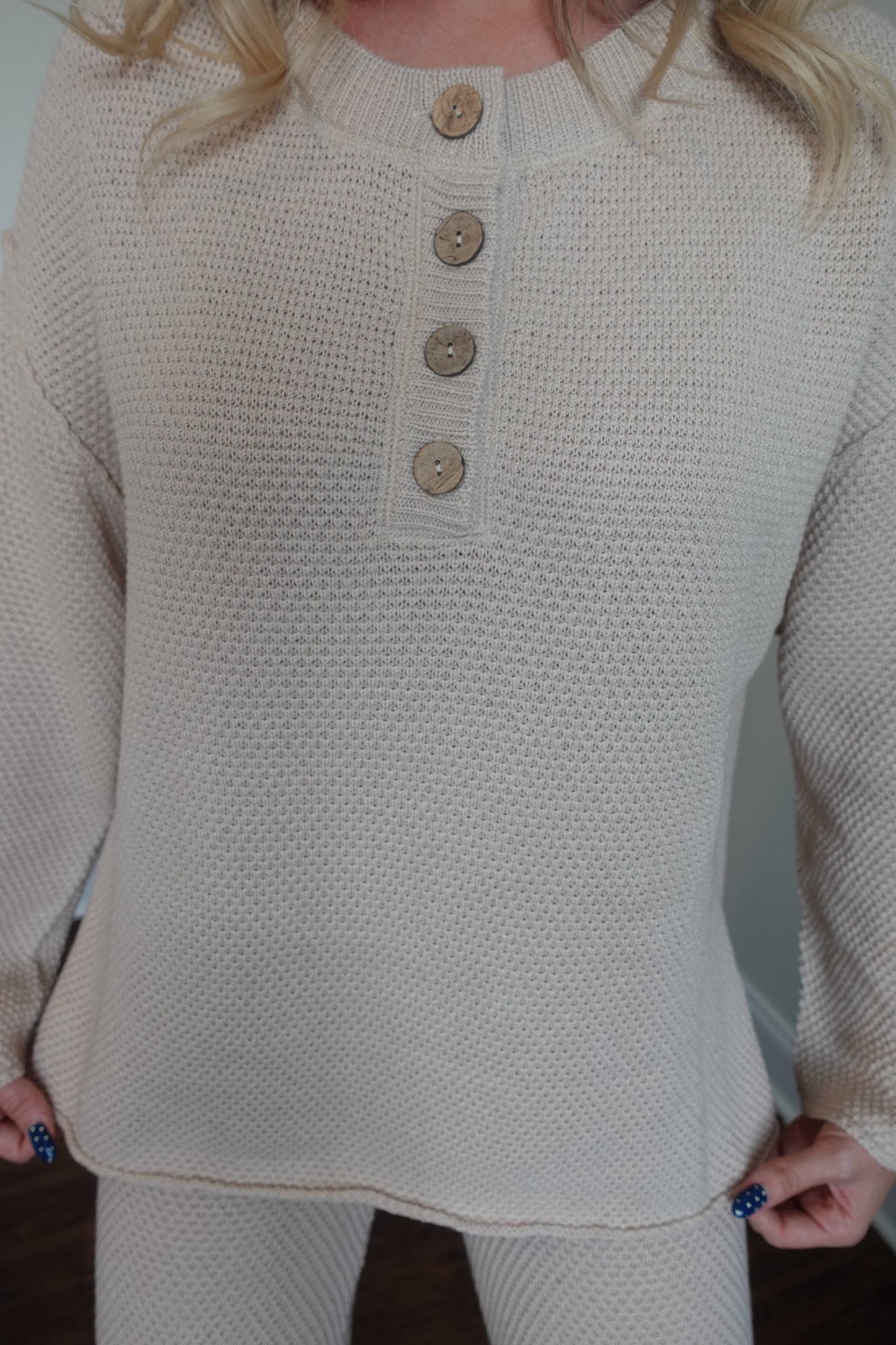 Waffle Knit Matching Set