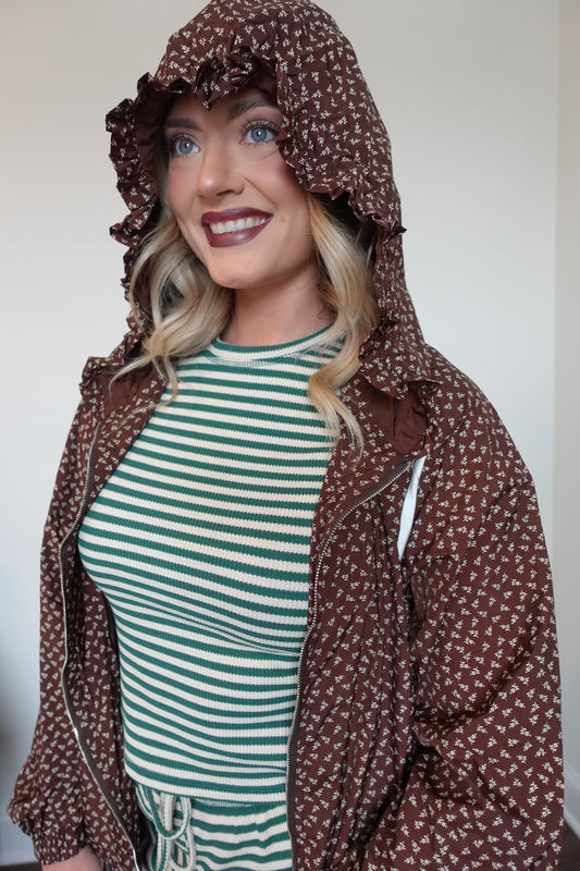 Floral Hooded Jacket